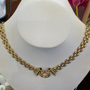 14K Italian Link Toggle Necklace